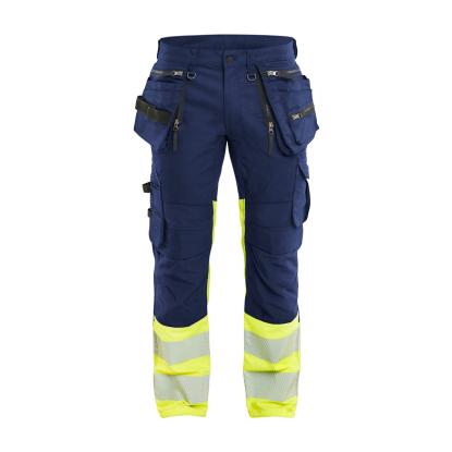 Blåkläder 1130 high vis buks stretch, marineblå/hi-vis gul