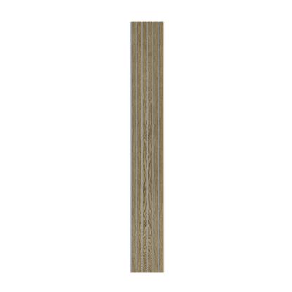 I-Wood Basic Original akustikpanel, mørkebrun olieret, grå filt og lys kerne, egefiner, 16 x 300 mm 