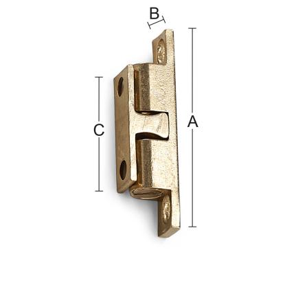 Habo 6945 kuglesnaplås, blank messing, 43 mm