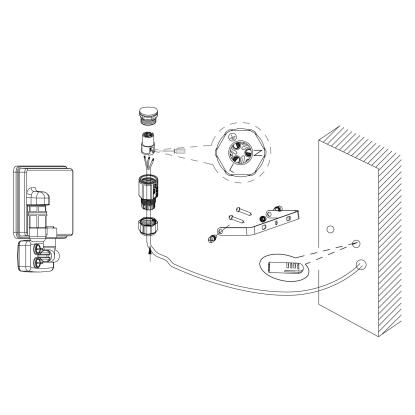 EGLO FAEDO 3 udendørs LED projektør med sensor, 14 x 13 cm, IP44, sort