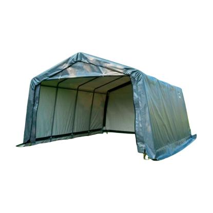 ShelterLogic Garage-in-a-Box teltgarage, polyethylen/stål, grå - 18,13 m²