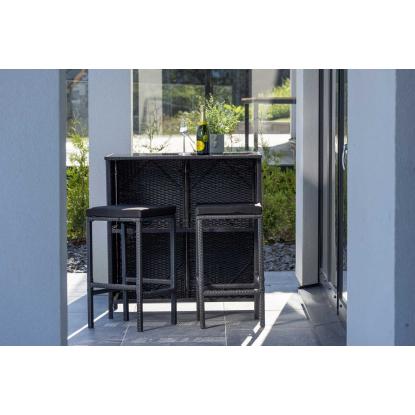 Venture Design Knock barsæt med 2 stole, sort