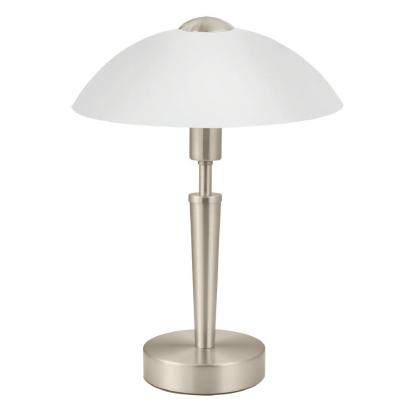 EGLO SOLO 1 bordlampe med touchdæmper, H35 cm, E14, stål/hvid