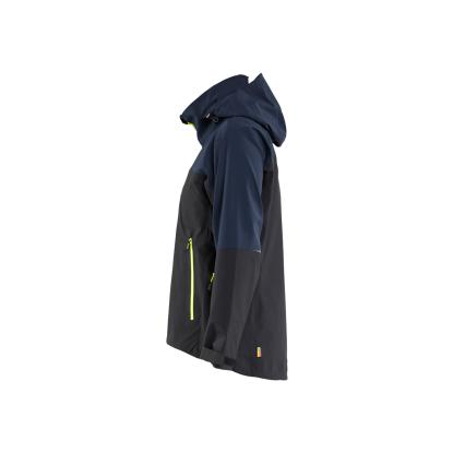 Blåkläder 4708 striker dame skaljakke 4-vejs stretch, mørk marineblå/hi-vis gul