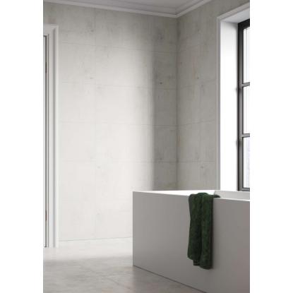 Fibo Cement vådrumspanel med 60 x 40 cm fliselook, 10 x 600 x 2400 mm, lentini light stone