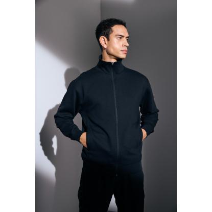 ID 0622 sweat cardigan, sort