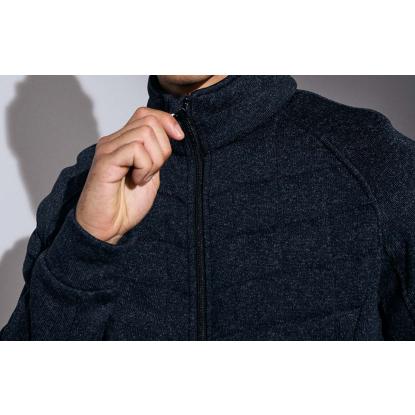 ID 0826 fleecejakke, quiltet, grafit melange