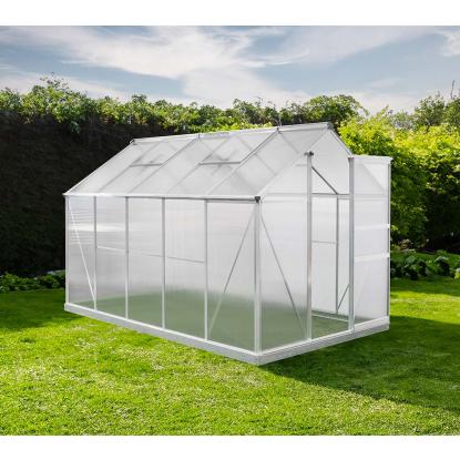 Westmann Flora 610 drivhus, aluminium/polycarbonat, sølv - 5,99 m²