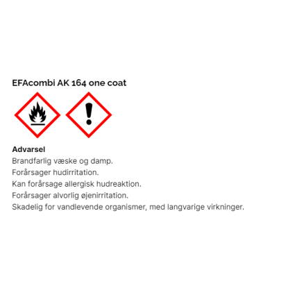 EFAcombi metalmaling AK 164, sort, glans 10 - 5 liter