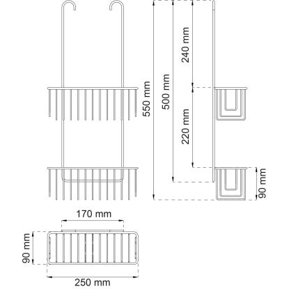 Habo Azalea twin armaturhylde, hvid, cc 150-160 mm