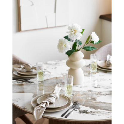 Viola middagstallerken, stentøj, beige - 4 stk.