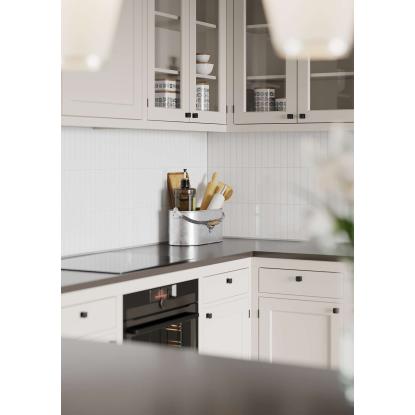 Fibo Kitchen Board vægplade med 4 x 20 cm fliselook,  10 x 600 x 580 mm, white silk  - 2 stk.