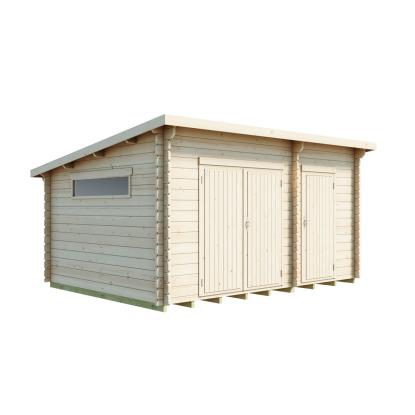 Luoman Lillevilla Seili redskabsskur med to rum, vindue og dobbeltdør - 12,3 m²