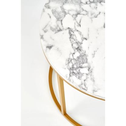 Paola sofabordssæt, marmorlook/guld