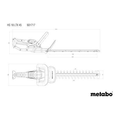 Metabo HS 18 LTX hækkeklipper, 18V, uden batteri og lader