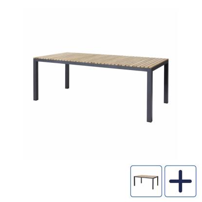 Cinas Mood Extreme havebord, antracit, teak, 100 cm