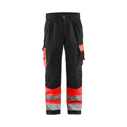 Blåkläder 1584 high vis buks, hi-vis rød/sort