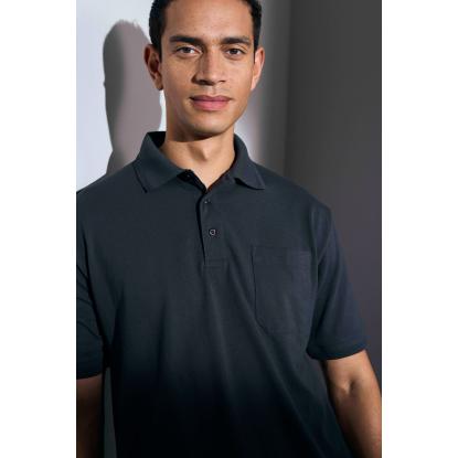 ID PRO Wear 0320 poloshirt med lomme, koks grå