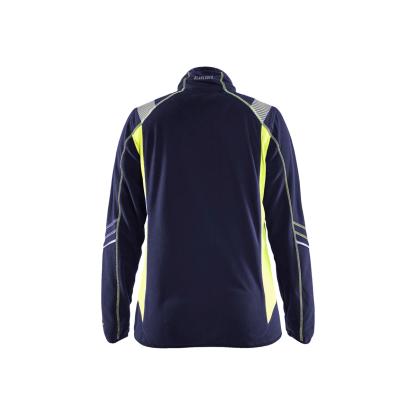 Blåkläder 4973 dame microfleece jakke, marineblå/hi-vis gul