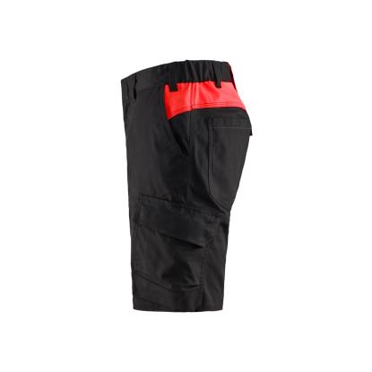 Blåkläder 1446 industri shorts med stretch, sort/rød
