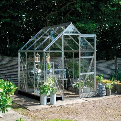 Halls Icon 6 drivhus 3,7 m², alu, 3 mm hærdet glas