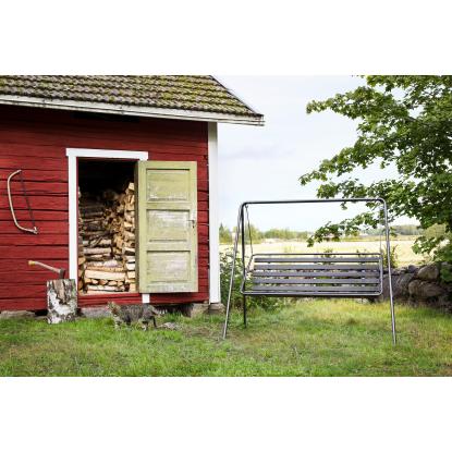 Varax Retro 3 personers hængesofa, grå/sort