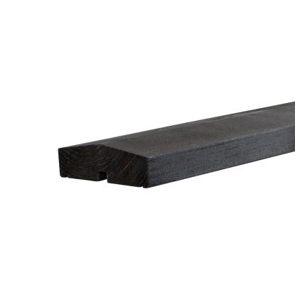 PLUS Klink/Plank topafslutning, PEFC, sort/nåletræ, 200 cm