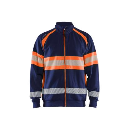 Blåkläder 3551 high vis sweatshirt, marineblå/hi-vis orange