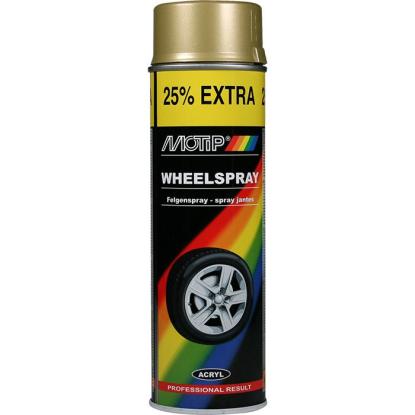 Motip universallak fælgspray, 500 ml - guld