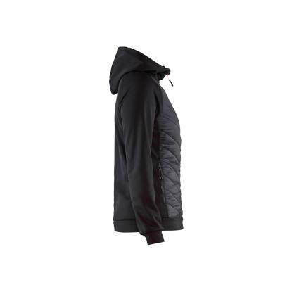 Blåkläder 3464 dame hybrid sweatshirt, sort/rød