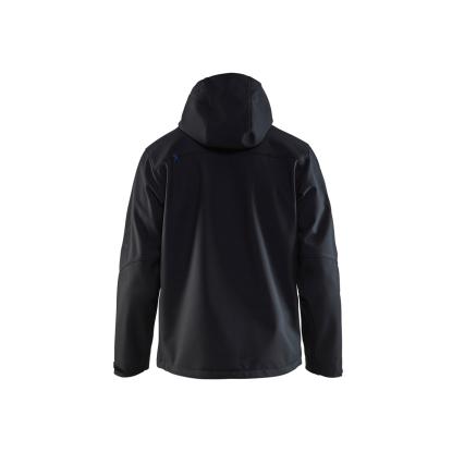 Blåkläder 4949 softshell jakke med hætte, sort/koboltblå