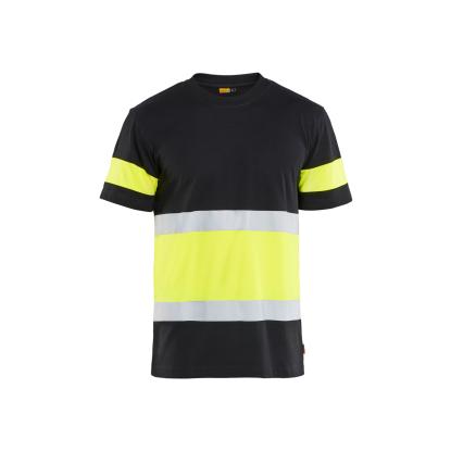 Blåkläder 3387 high vis t-shirt, sort/hi-vis gul