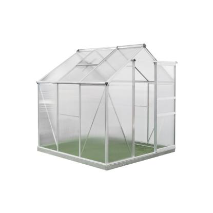 Westmann Flora 66 drivhus, aluminium/polycarbonat, sølv - 3,69 m²