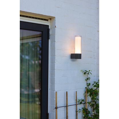 LUTEC connect DROPA udendørs LED væglampe, H26 cm, IP44, mørk grå