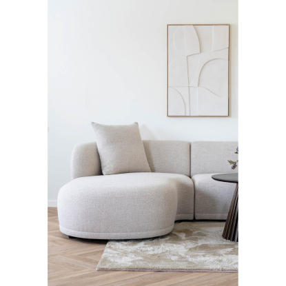 Kingston venstrevendt loungesofa med to puder, beige