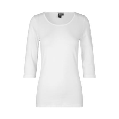 ID 0597 Stretch T-shirt med korte ærmer, dame, hvid