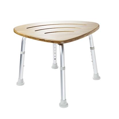 Nortiq Assistent badeskammel med justerbar højde, aluminium/bambus