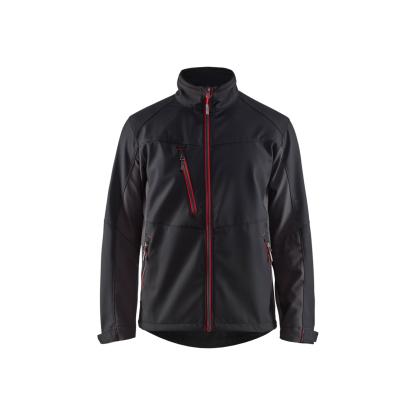 Blåkläder 4950 softshell jakke, sort/rød