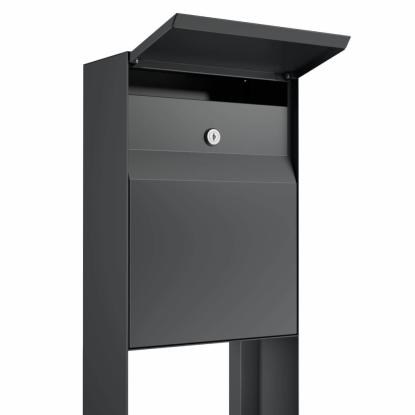 Bravios Leon postkasse med stander, antracit