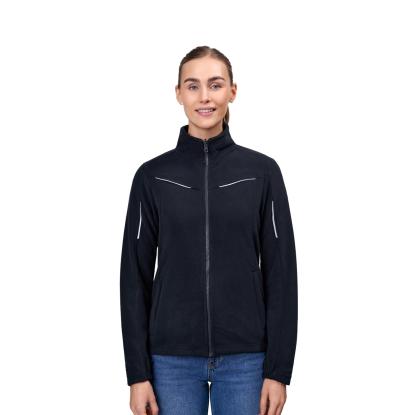 ID 0793 Zip-n-Mix mikrofleece cardigan med refleks, dame, navy