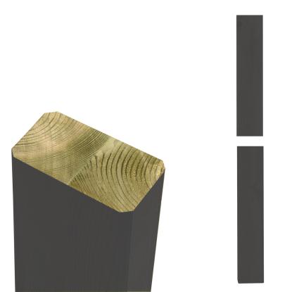 PLUS omlimet stolpe/drager, umbragrå/fyr - 5 x 9 x 238 cm