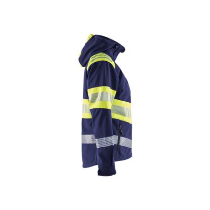 Blåkläder 4404 dame high vis softshell jakke, marineblå/hi-vis gul