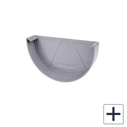 Plastmo endebund, PVC, grå