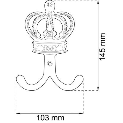 Habo Crown dobbeltkrog, smedejern, 103 x 145 mm