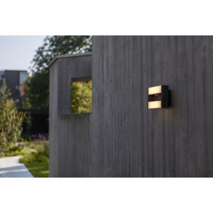 LUTEC CONROY udendørs LED væglampe, L22,5 cm, IP44, mørk grå
