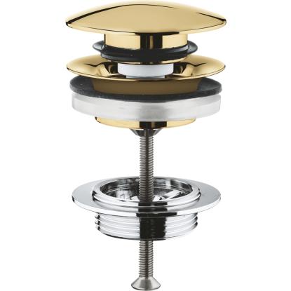 GROHE push-open bundventil, 1 1/4", Ø64 mm, poleret cool sunrise messing