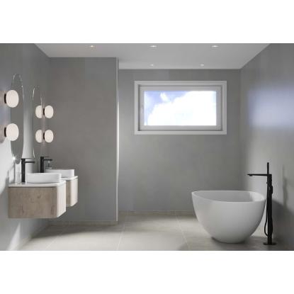 Fibo Basic vådrumspanel uden fugefræsning, 10 x 600 x 2400 mm, soft cement silk
