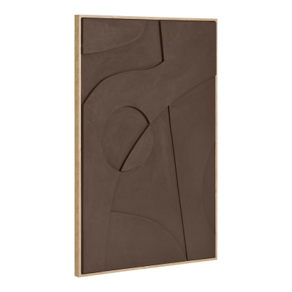 Isabella relief vægdekoration No. 2, brun, 60 x 90 cm