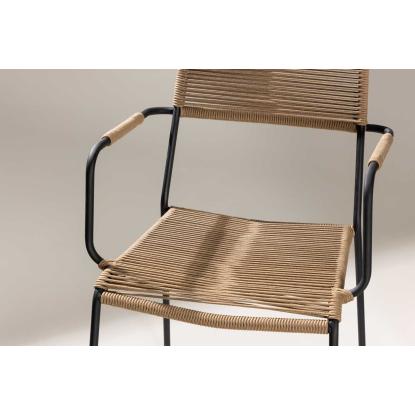 Venture Design Lindos havestol med armlæn, sort/brun