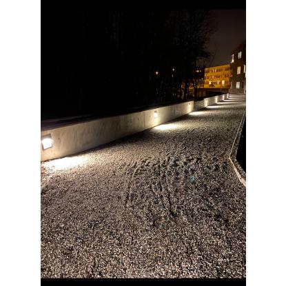 Norlys Namsos LED væglampe til indbygning, IP65, aluminium
